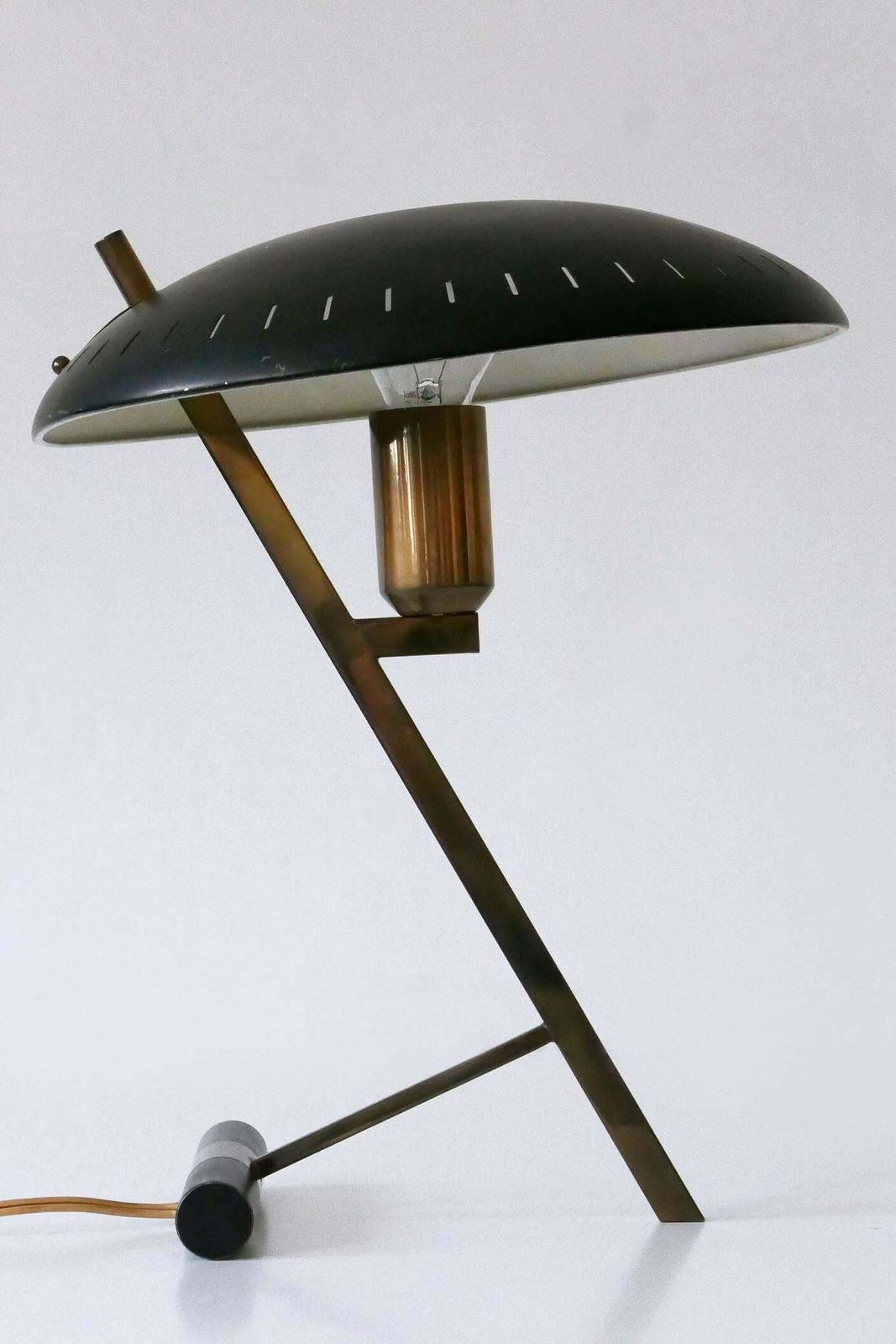 1962.0 Elegant Mid Century "Decora" Or Z Table Lamp By Louis Kalff For Philips 1950s photo