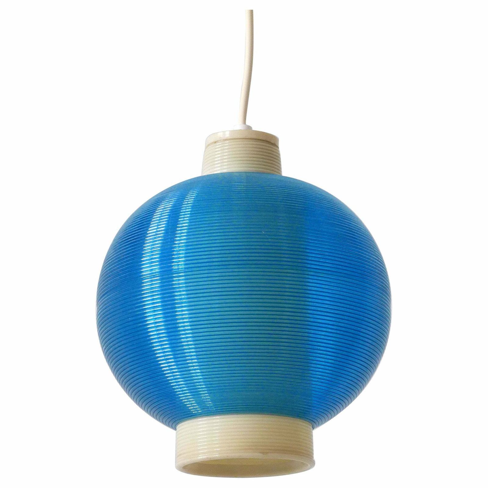 Rare Mid Century Modern Rotaflex Pendant Lamp By Yasha Heifetz USA 1960s