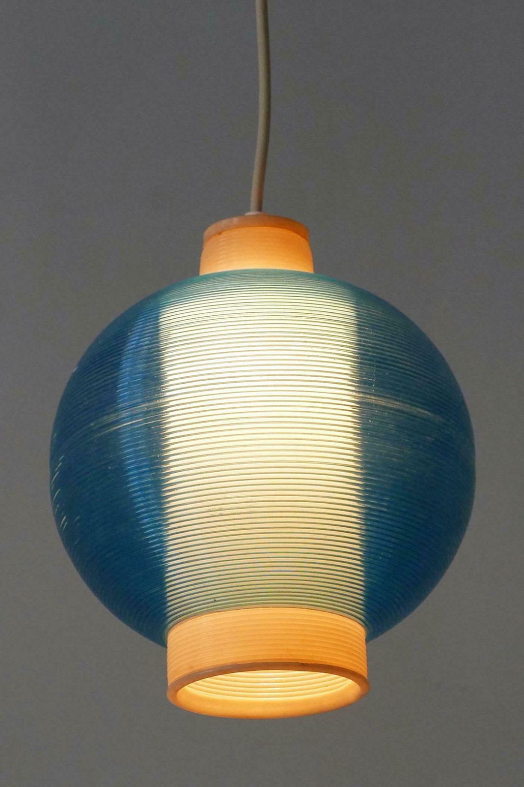 photo buy Rare Mid Century Modern Rotaflex Pendant Lamp By Yasha Heifetz USA 1960s
