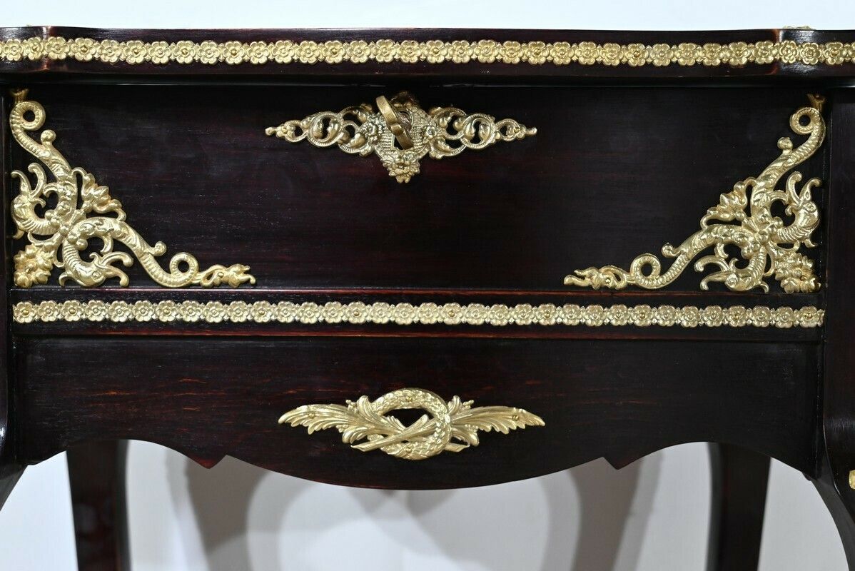 1830.0 Middle Display Table In Stained Mahogany, Louis XV Style, Napoleon III Period – Mid 19th Century photo