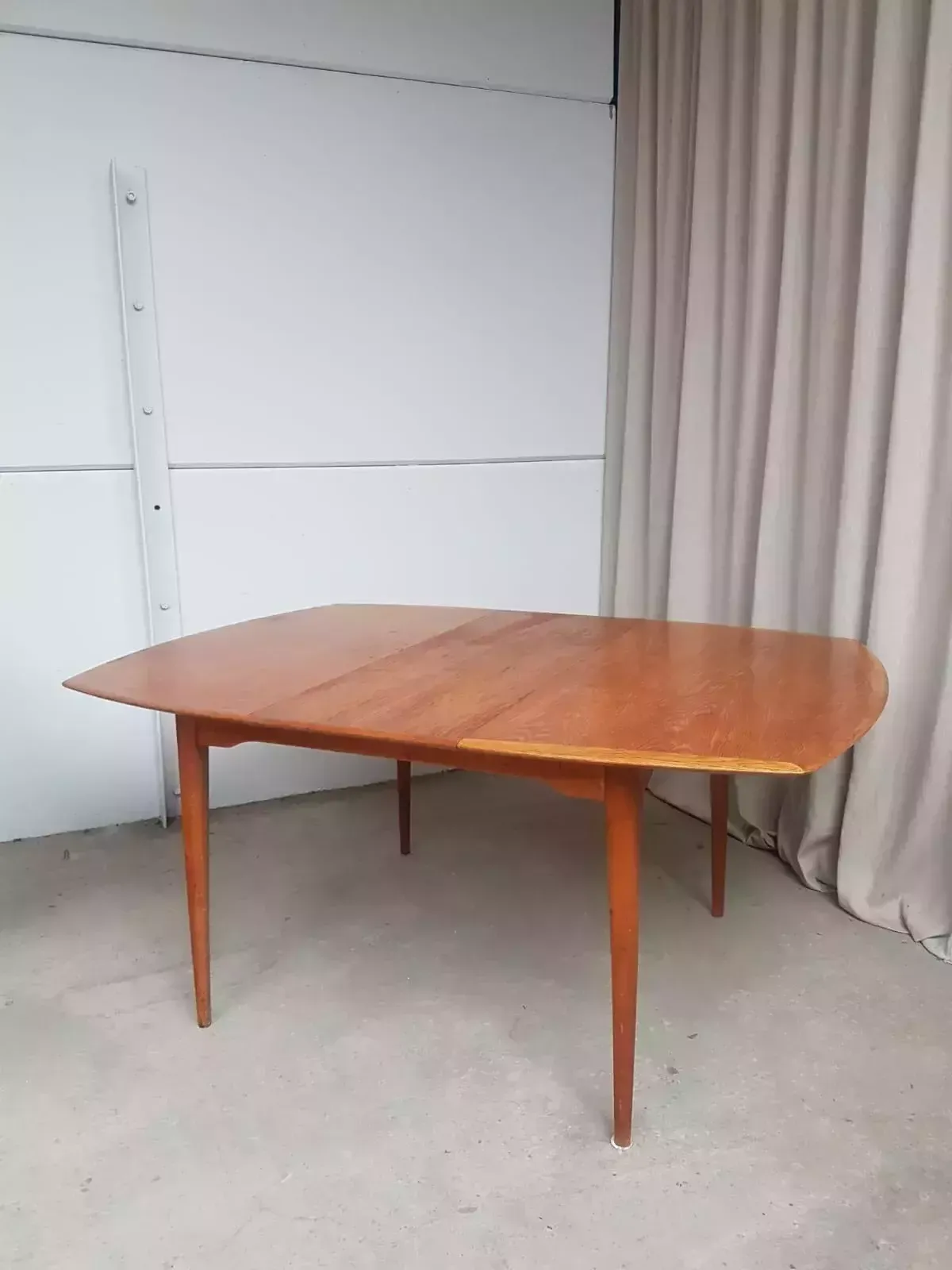 1610.0 Vtg Mid Century Oak Norwegian Extending Dining Table Danish By Gustav Bahus R433 photo