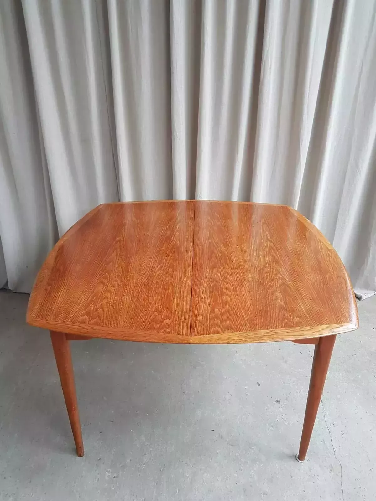 photo vintage Vtg Mid Century Oak Norwegian Extending Dining Table Danish By Gustav Bahus R433