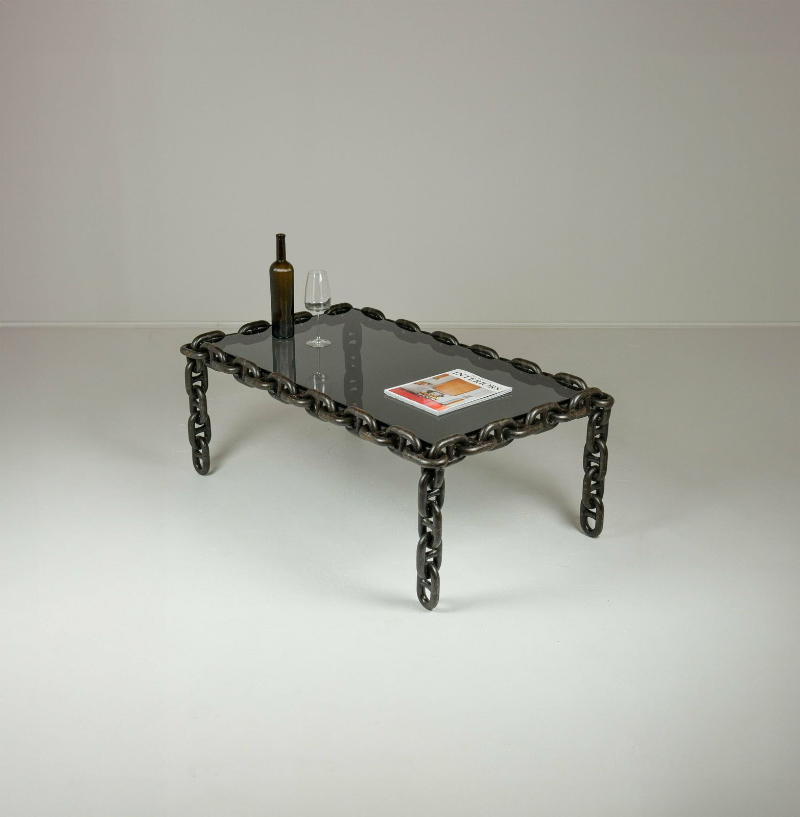 Industrial Chain Link Coffee Table, Belgium, 1970's Brutalist In The Manner Of Franz West photo furniture