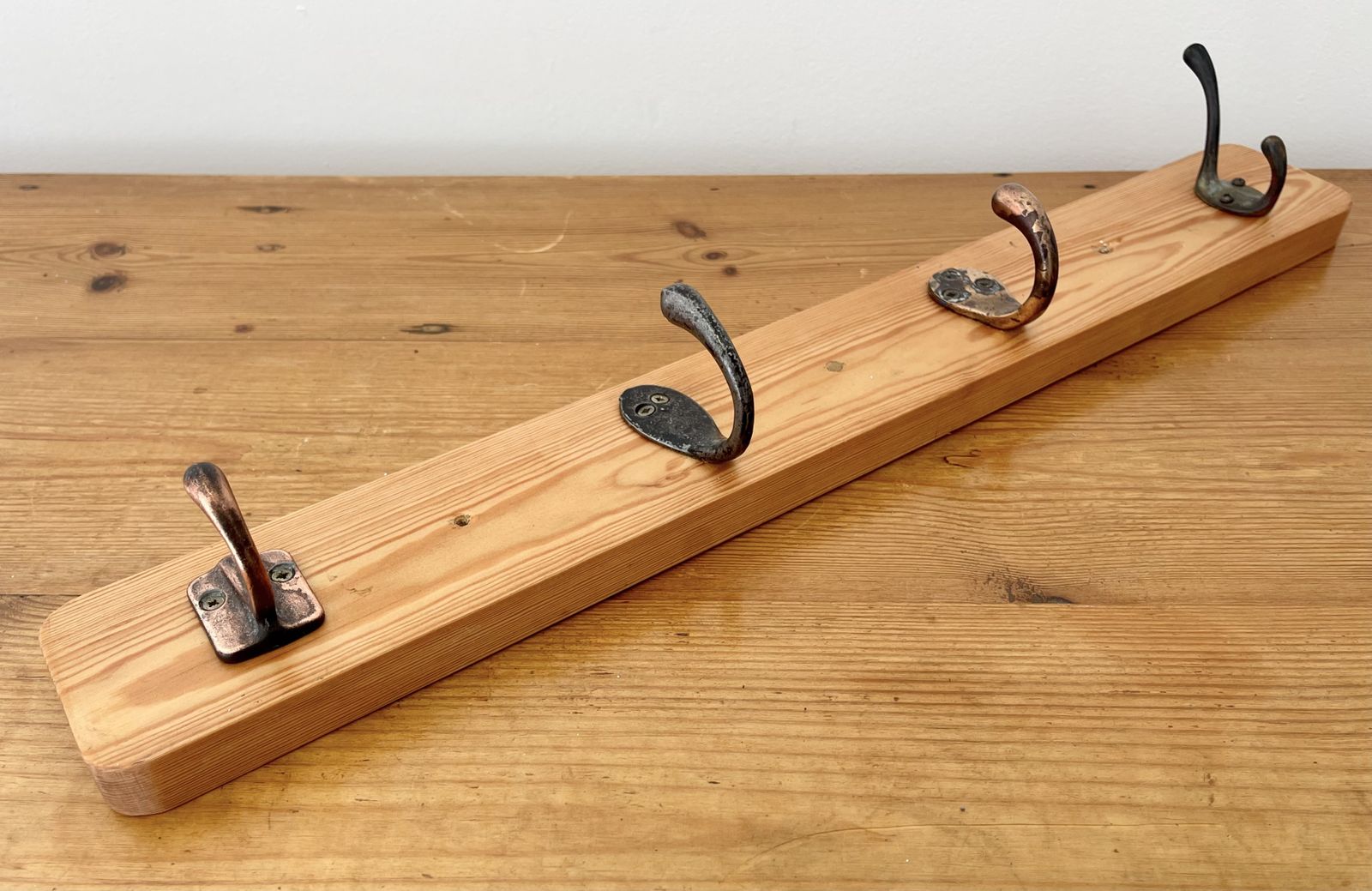 Antique Wall Coat Rack Hooks, 1800s photo Furniture