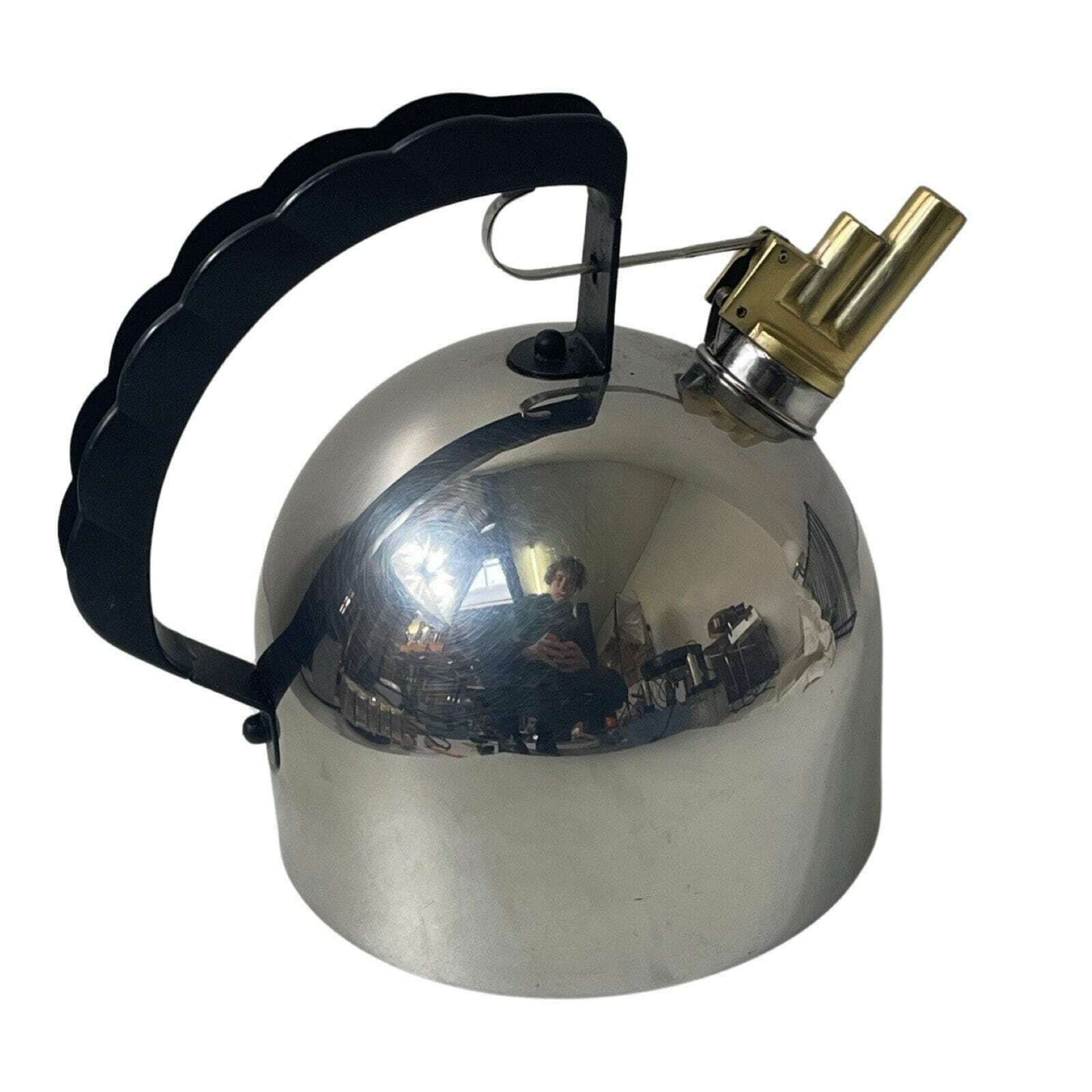 Kettle / Teapot   Richard Sapper For Alessi   Stainless Steel With Brass Whistle   Tested And Working (Large ø20) photo furniture