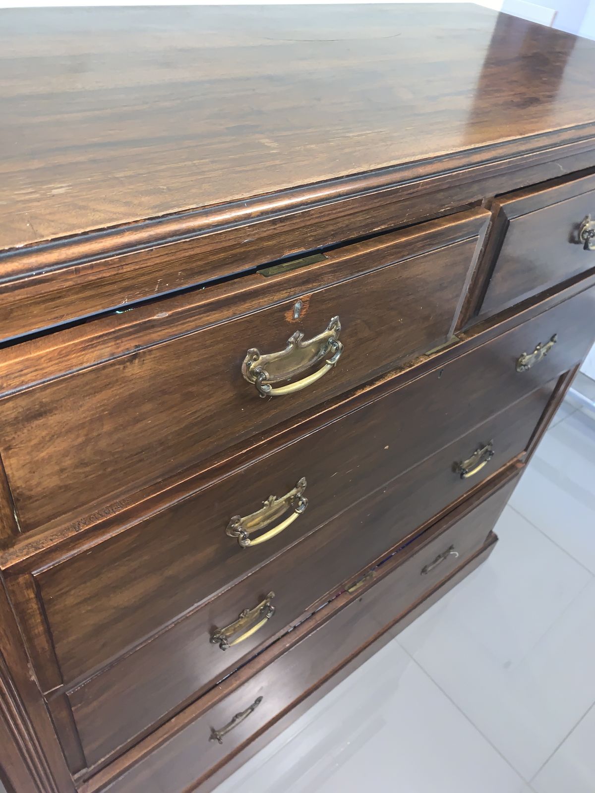 18th Century Antique Oak Chest Of Drawers photo for sale