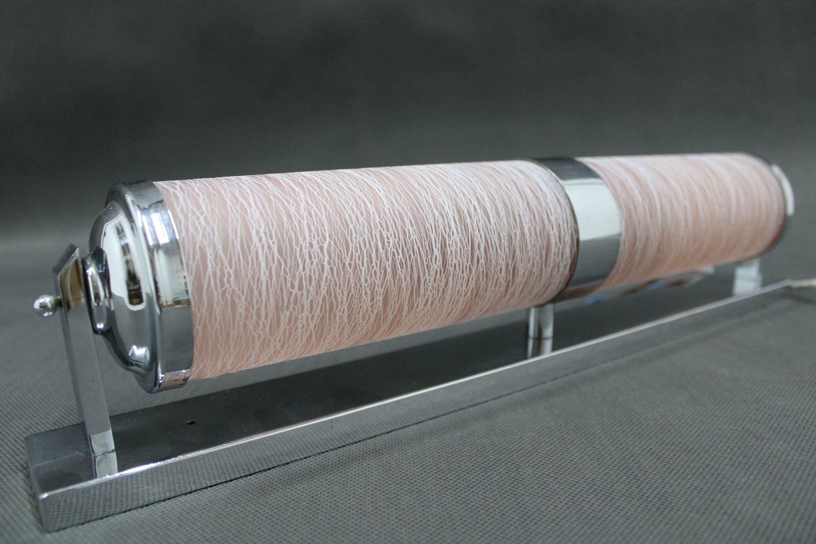 1930s Bauhaus Tubular Wall Light With Pink Glass, Czechoslovakia photo furniture