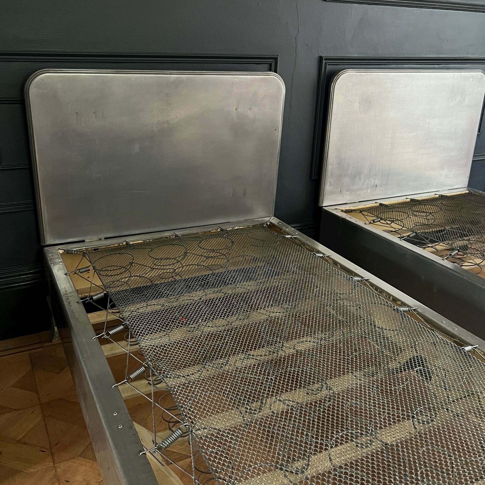 Vintage Industrial Floton Polished Aluminium Beds photo furniture