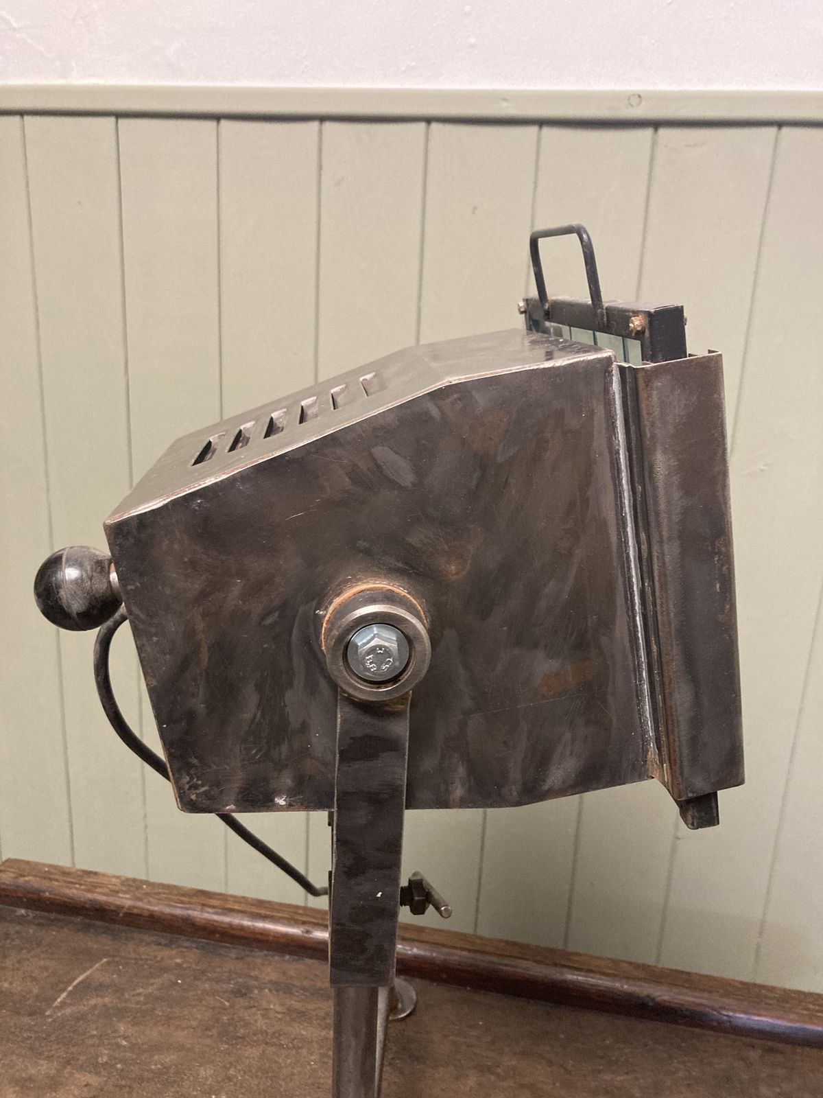 photo for sale Vintage Film Spotlight Industrial Table Lamp