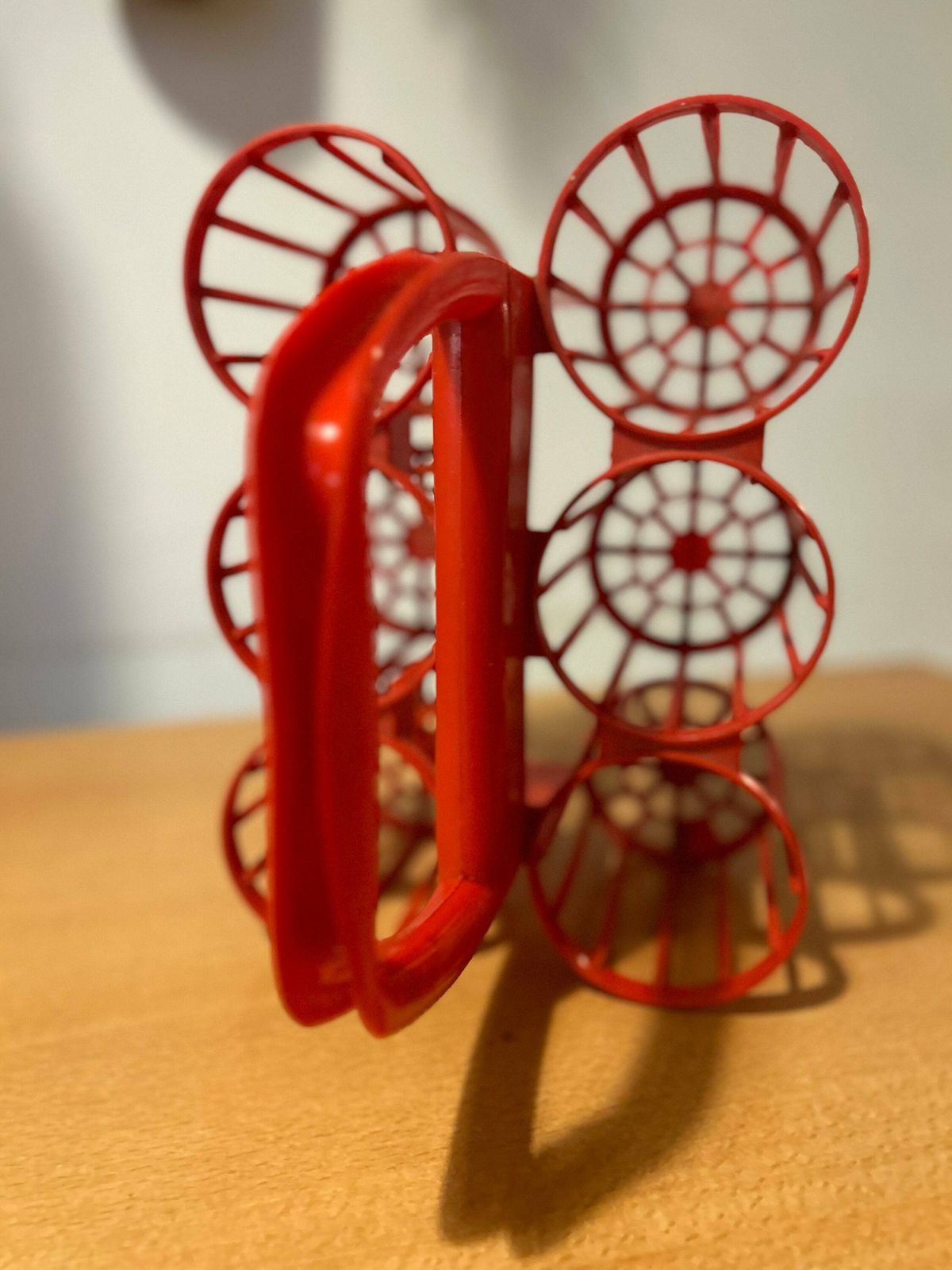 Bottle Rack   Set Of 2 Vintage Orange Plastic Bottle Racks / Milk Bottle Racks / Wine Racks   1970s photo furniture