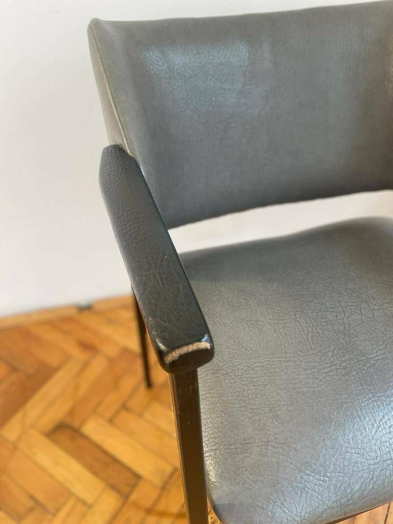 photo furniture Vintage Lounge Armchair / Bar Stool / Mid Century Modern Easy Chair / Black / Armchair /Black Furniture / Stol Kamnik / Yugoslavia / '60s.