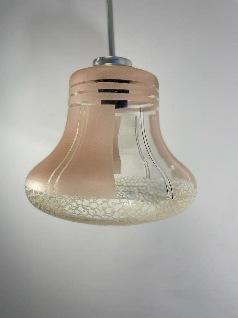 Vintage Rose Pendant Lamp / 70s Pendant Lamp / Vintage Ceiling Lamp / Retro Pendant Lamp Rose / 70s Clear Lamp/Retro / Retro Decor photo buy