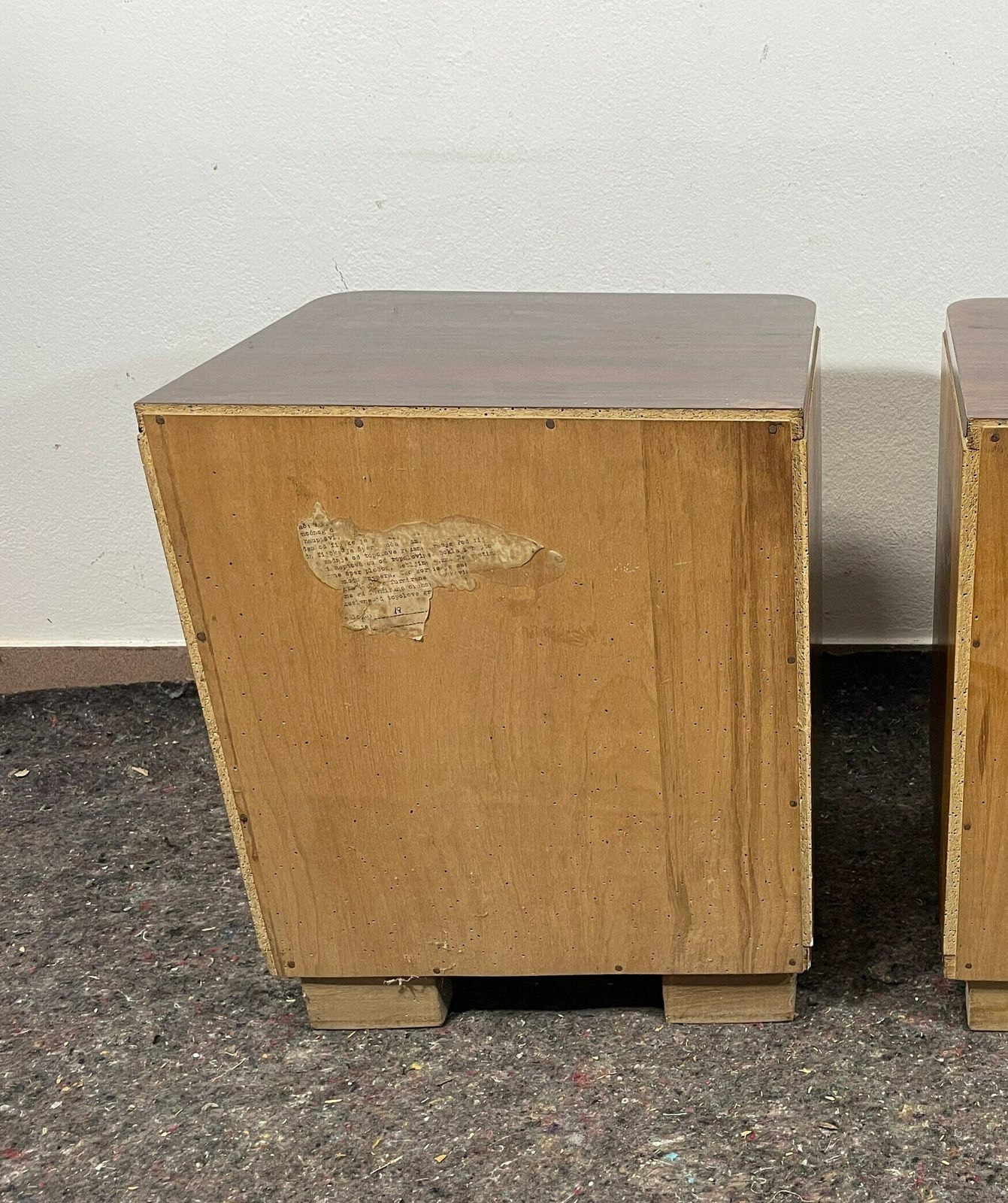 Art Deco Bedside Tables In Wood, 40s , Vintage Nightstands, Vintage Home Decor , Retro Furniture, Vintage Furniture, Bedroom , Nightstand photo 212.0
