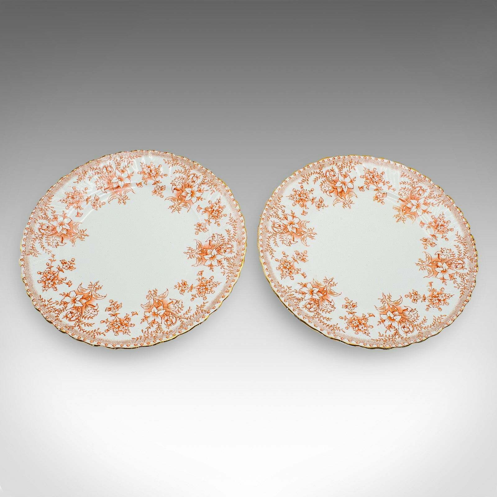 Antique Afternoon Tea Set, English, Bone China, Cup & Saucer, Plate, Victorian photo 295.0