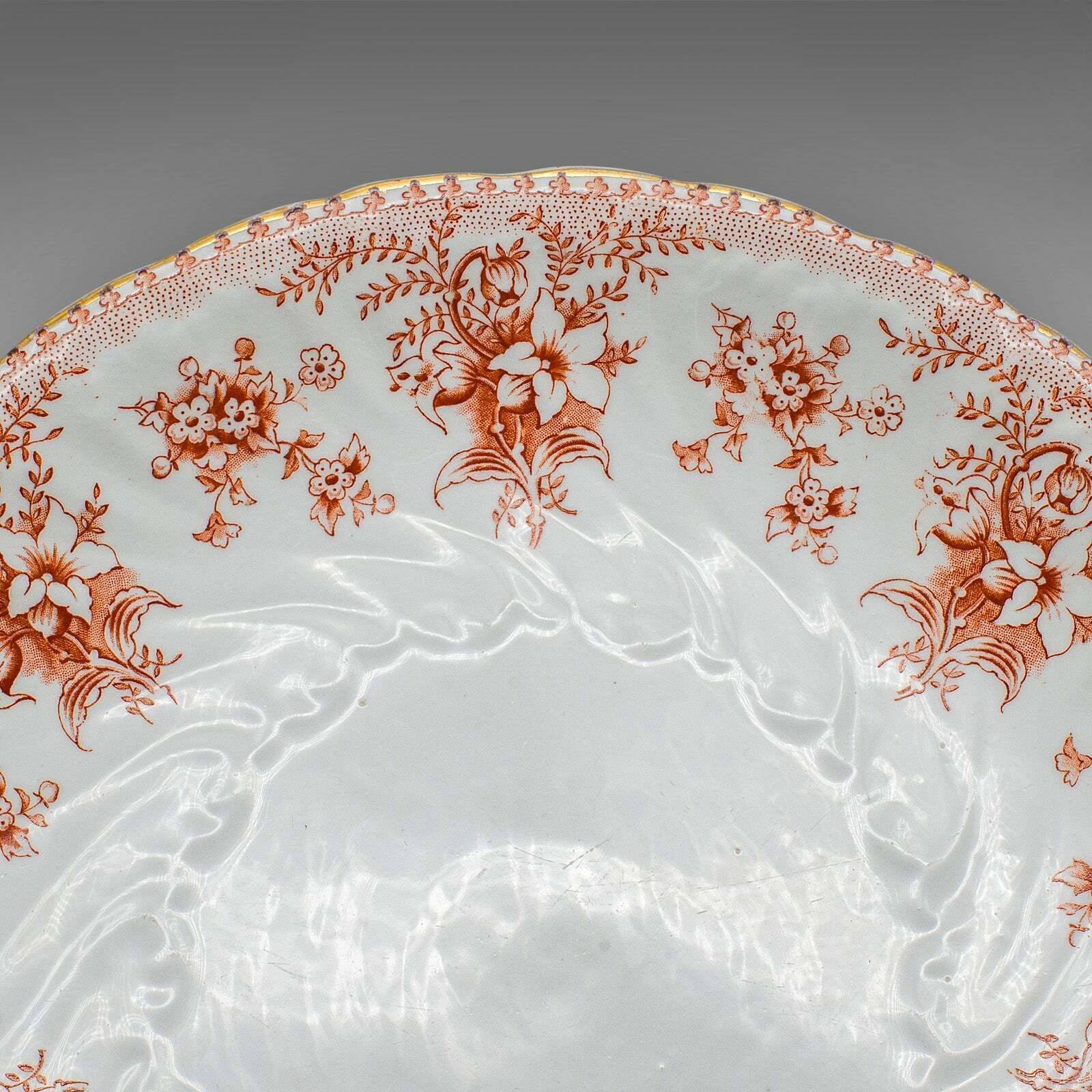 Antique Afternoon Tea Set, English, Bone China, Cup & Saucer, Plate, Victorian photo vintage