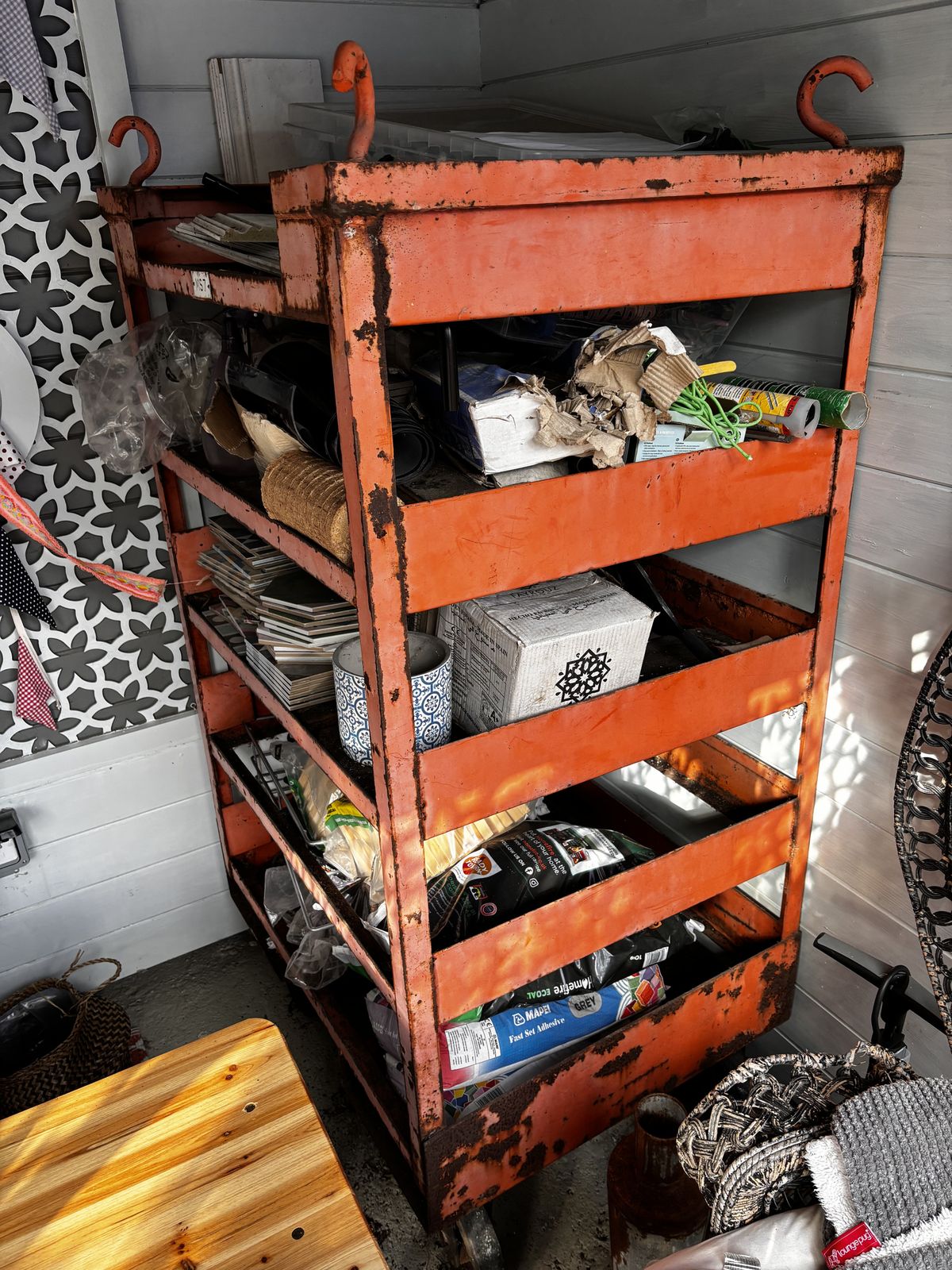 Industrial Metal Shelving Unit On Wheels. (Contents Not Included!) photo furniture