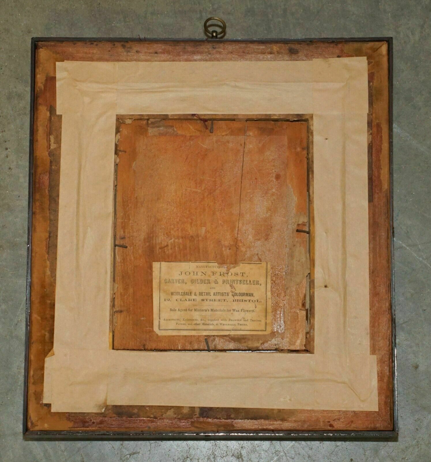 Antique Victorian Violinists Photo & Period Frame Cased Inside Display Case photo for sale