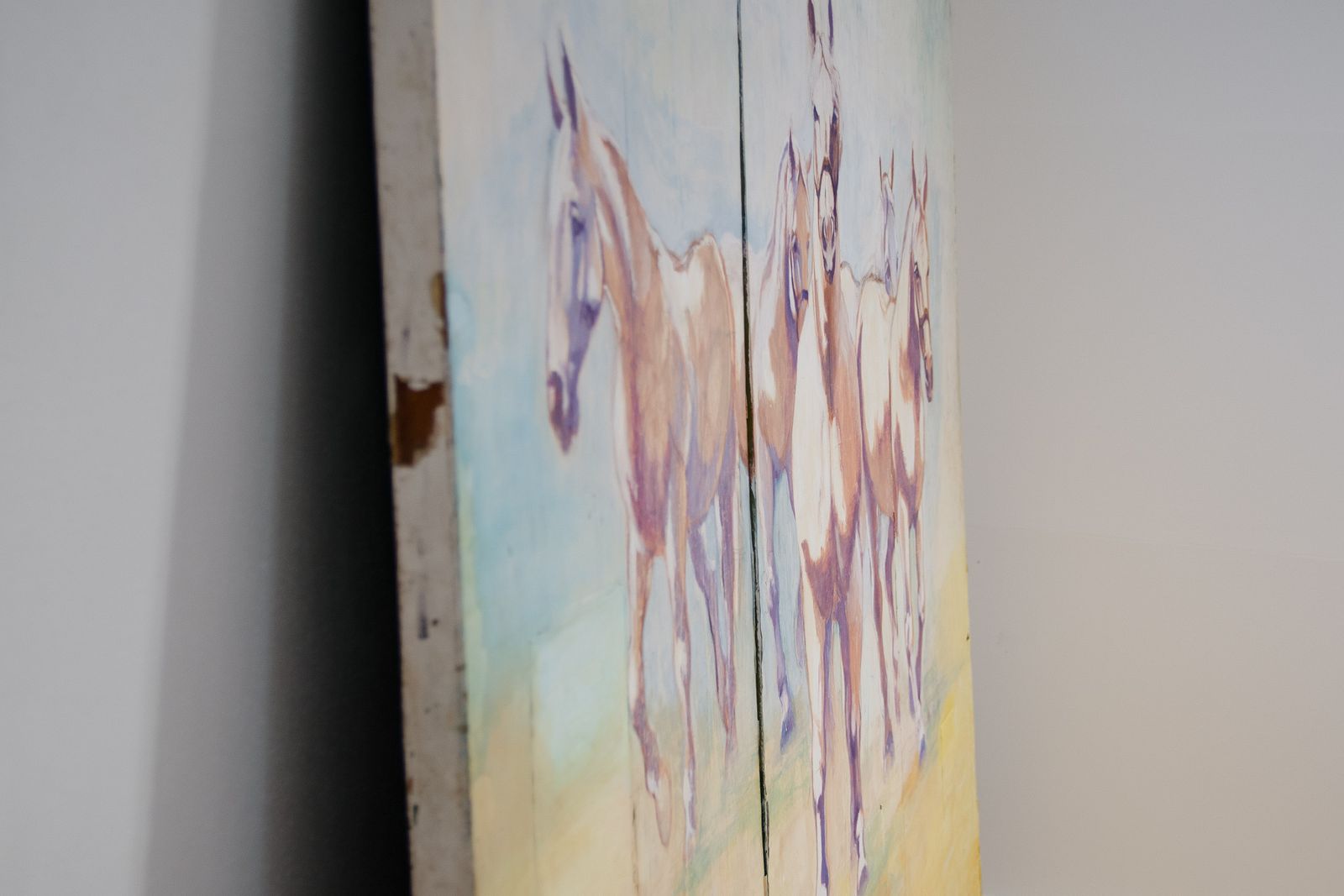 A Huge Modular Painting With A Horses Theme, 1970´S, Czechoslovakia photo Art