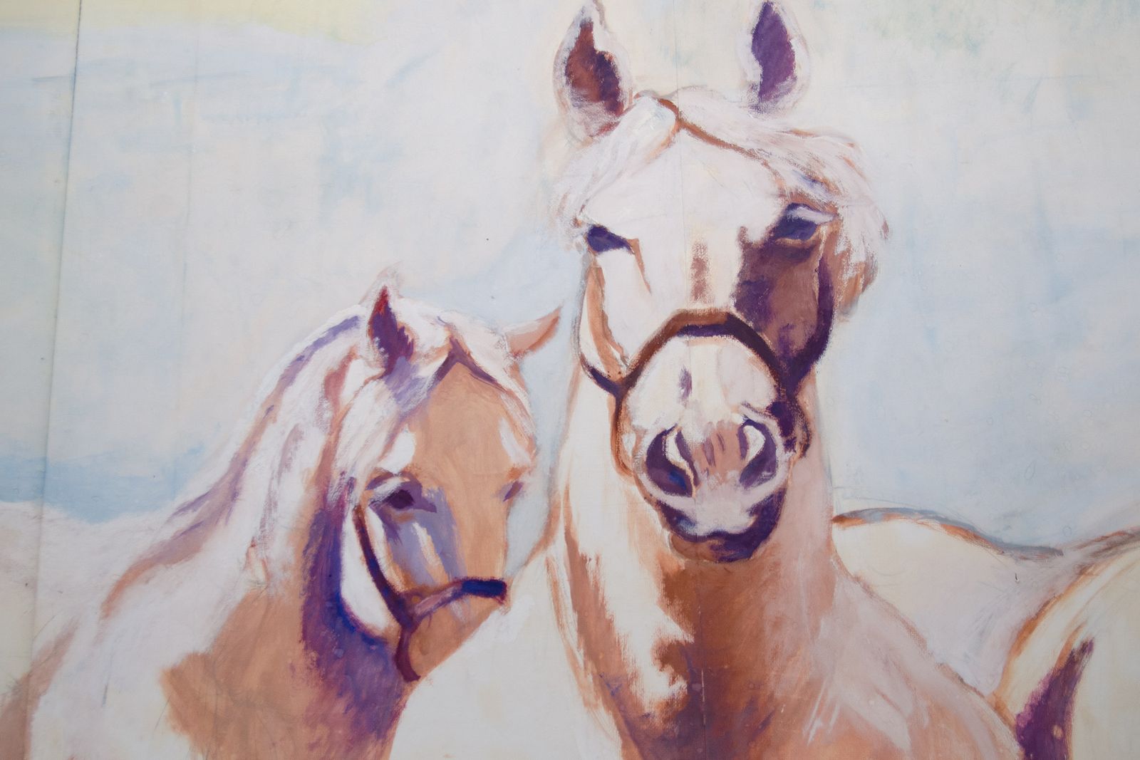 photo furniture A Huge Modular Painting With A Horses Theme, 1970´S, Czechoslovakia