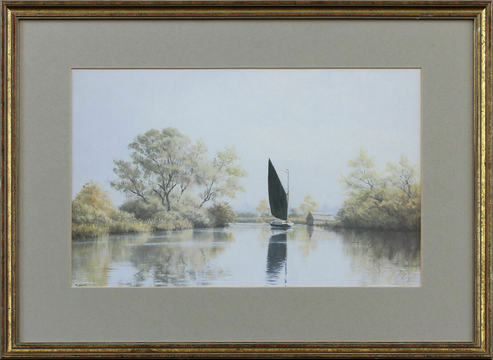 3 Prints Of Norfolk Wherries By Peter Bearman. photo vintage