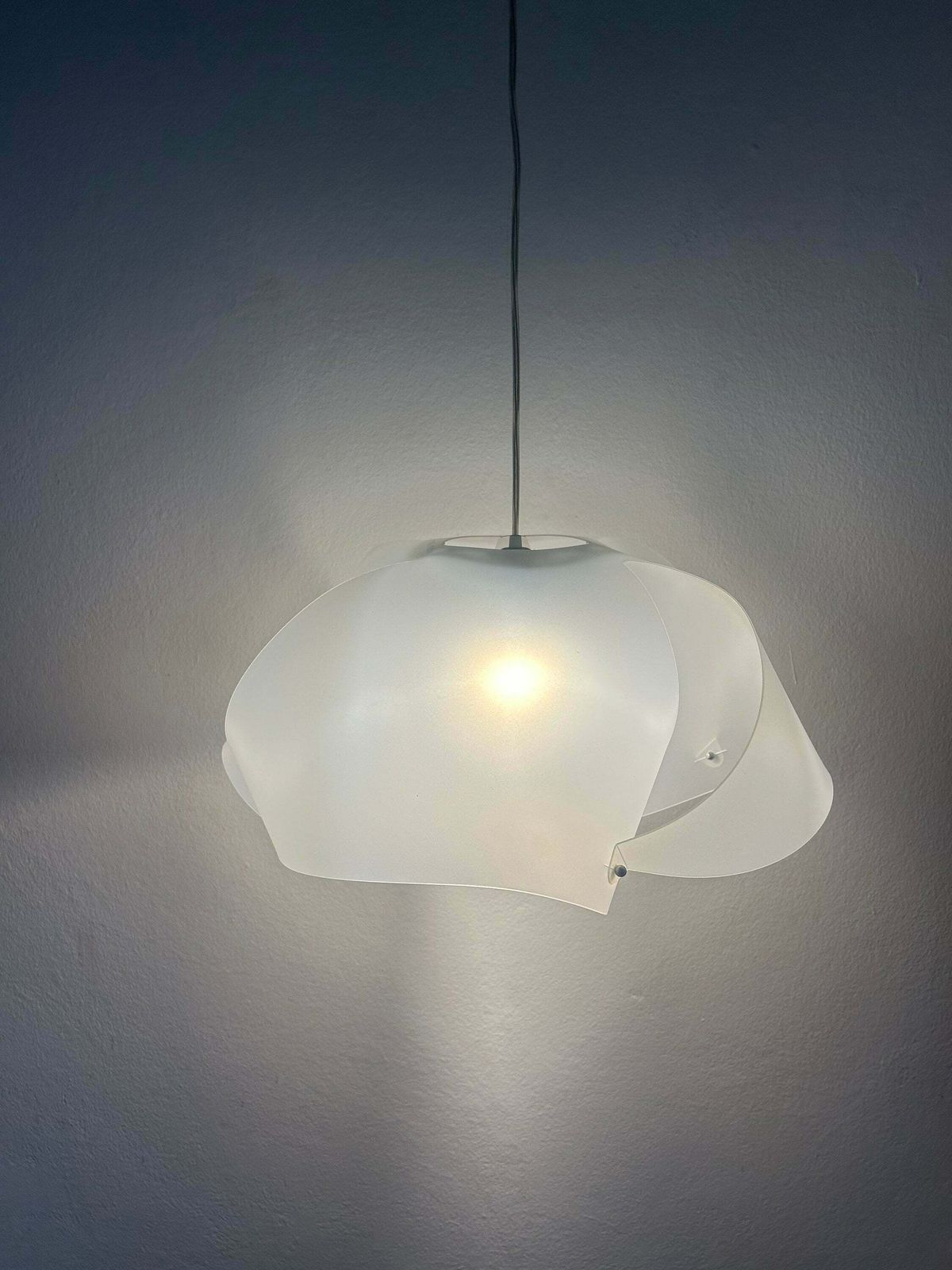 Vintage Lamp Foulard Sp Designer Lamp Elika By Samuel Parker / Minimalist Italian Post Modern Design / Origami Lamp photo buy