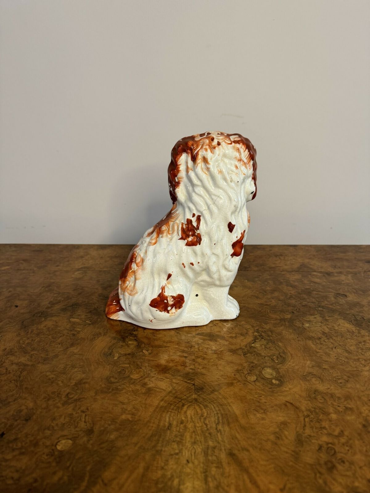 Victorian Staffordshire Spaniel Seated Dog photo vinterior