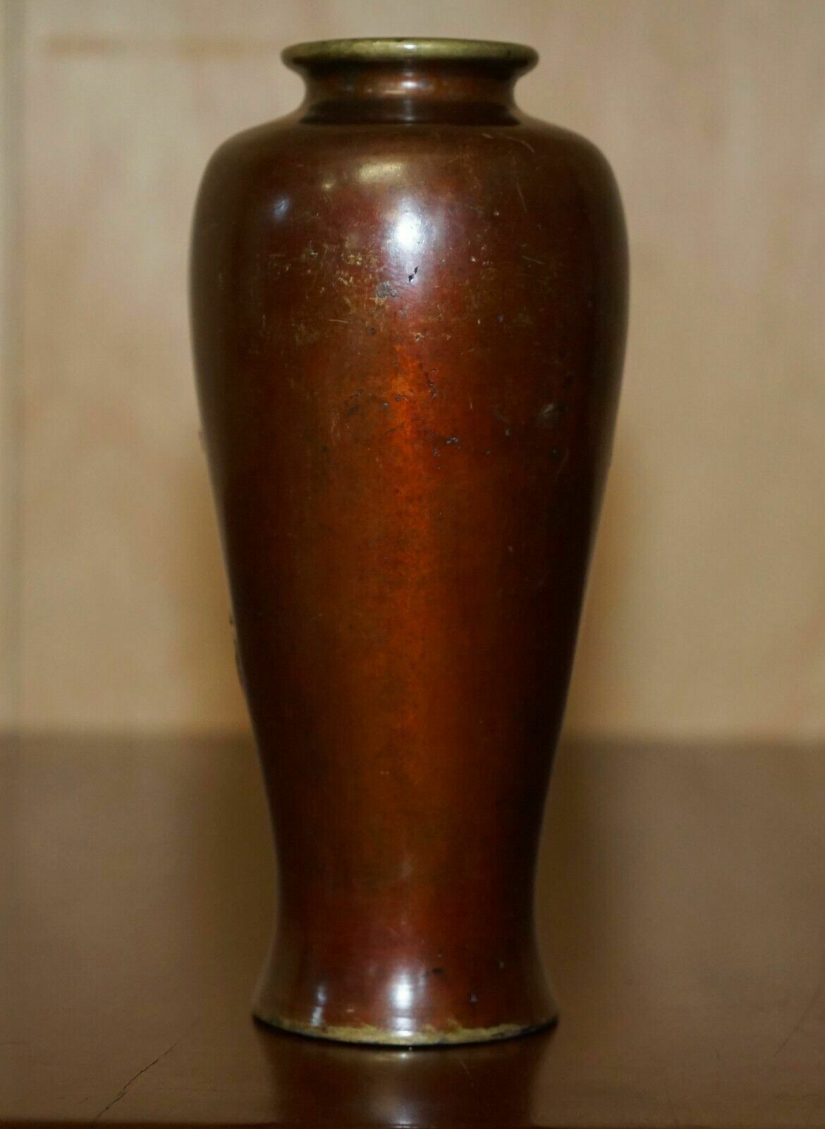 photo for sale Stunning Signed Antique Circa 1870 Japanese Vase Depicting A Bird On A Branch