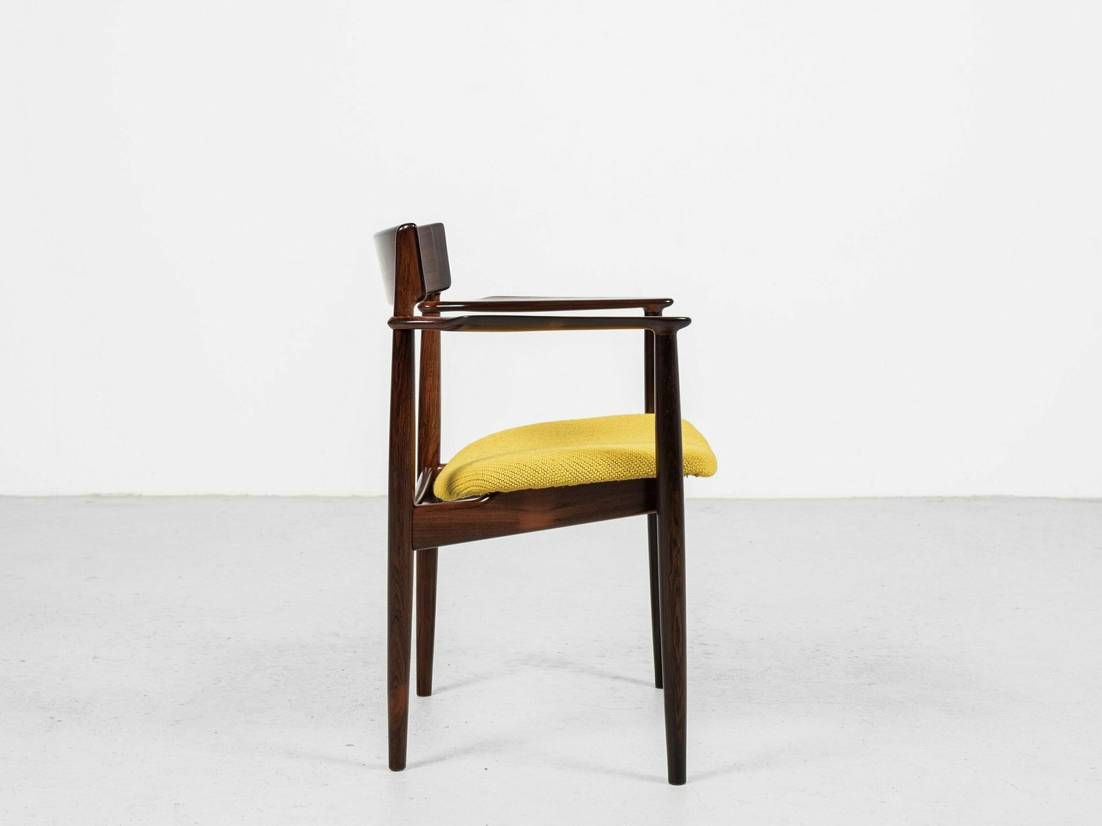 Midcentury Danish Chair With Armrests In Rosewood By Henry Rosengren Hansen For Brande Møbelindustri 1960s photo furniture