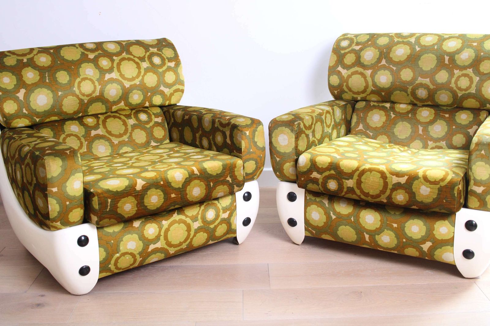 photo for sale A Pair Of Vintage Mid Century Modern Arm Chairs   Italy 1970s