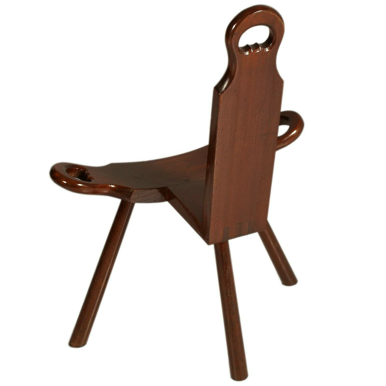 Tyrolean Mountain Chair , Solid Oak, Handcrafted , Brutalist Style, Wax Polished photo vinterior