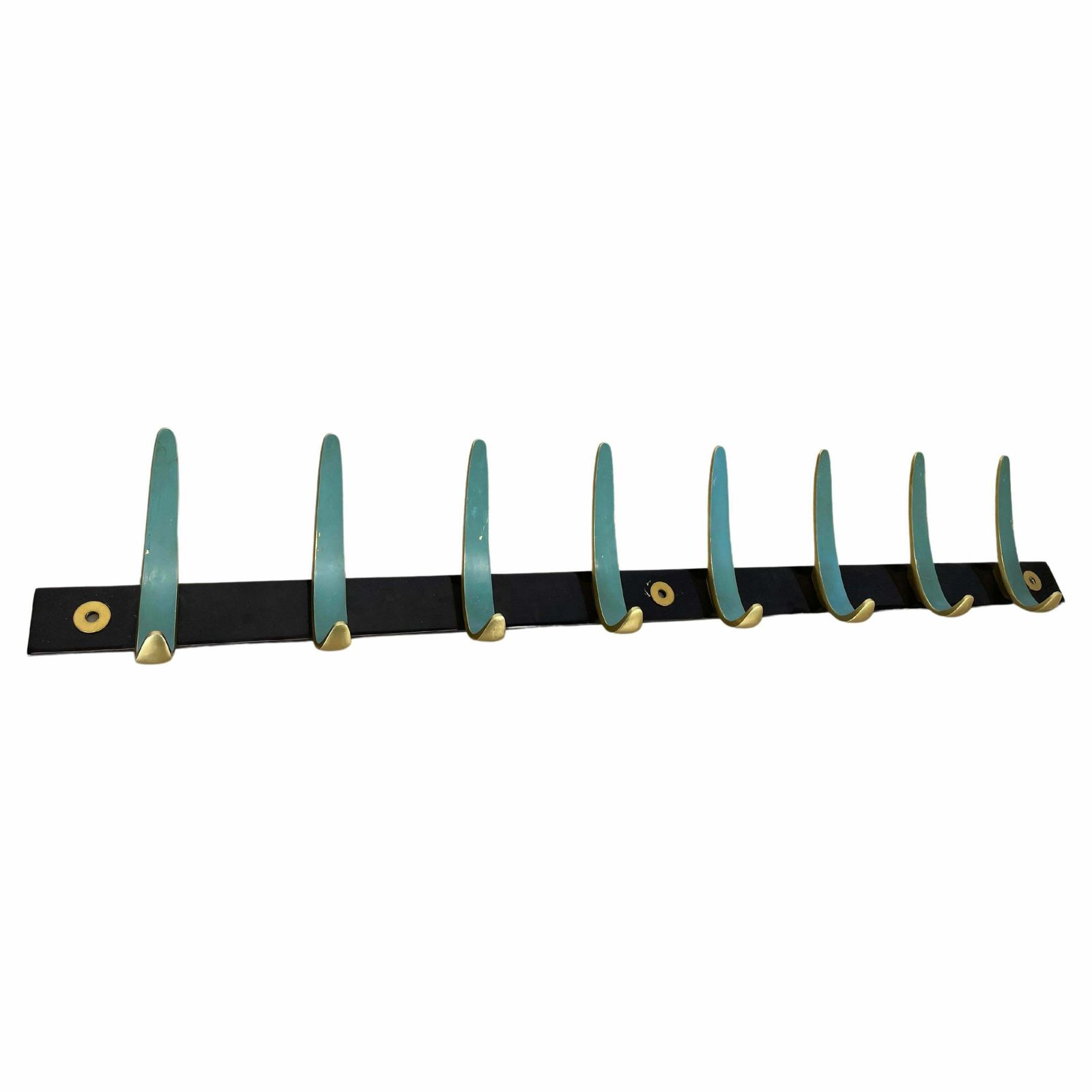 Large 100cm Auböck Style Metal Wardrobe Hook Coat Rack Element, France 1950s