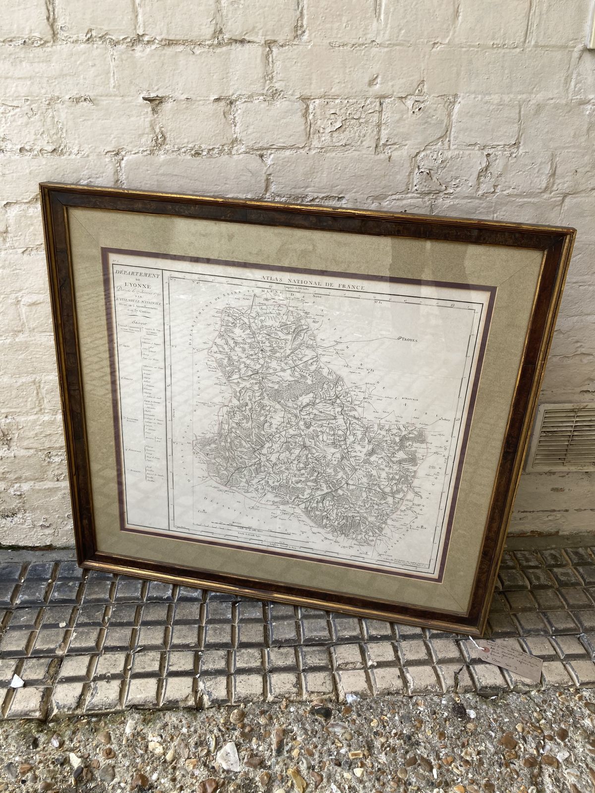 Large 18th C Framed French Map By Chanlaire And Dumez Of L’yonne photo furniture