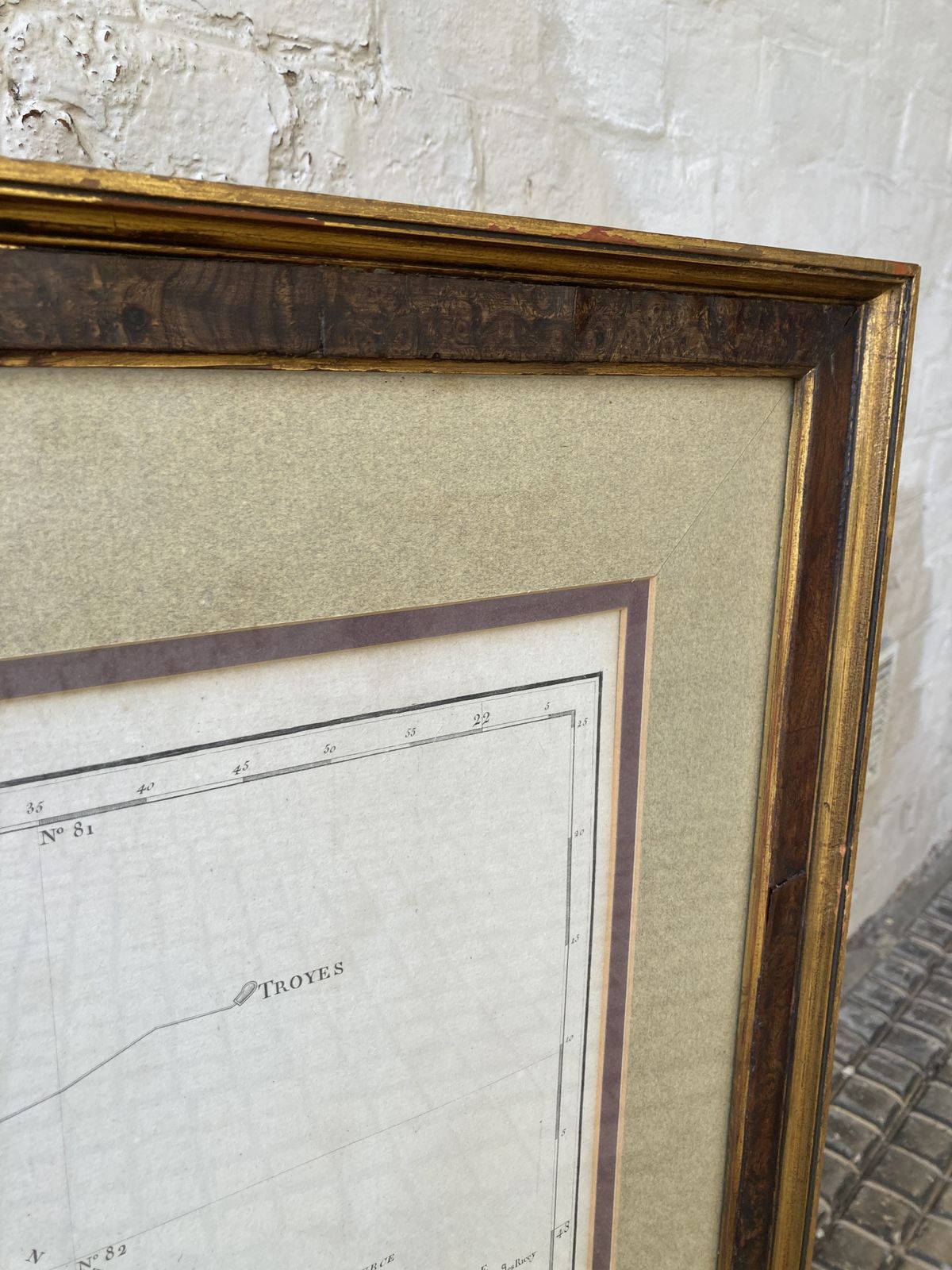 Large 18th C Framed French Map By Chanlaire And Dumez Of L’yonne photo buy