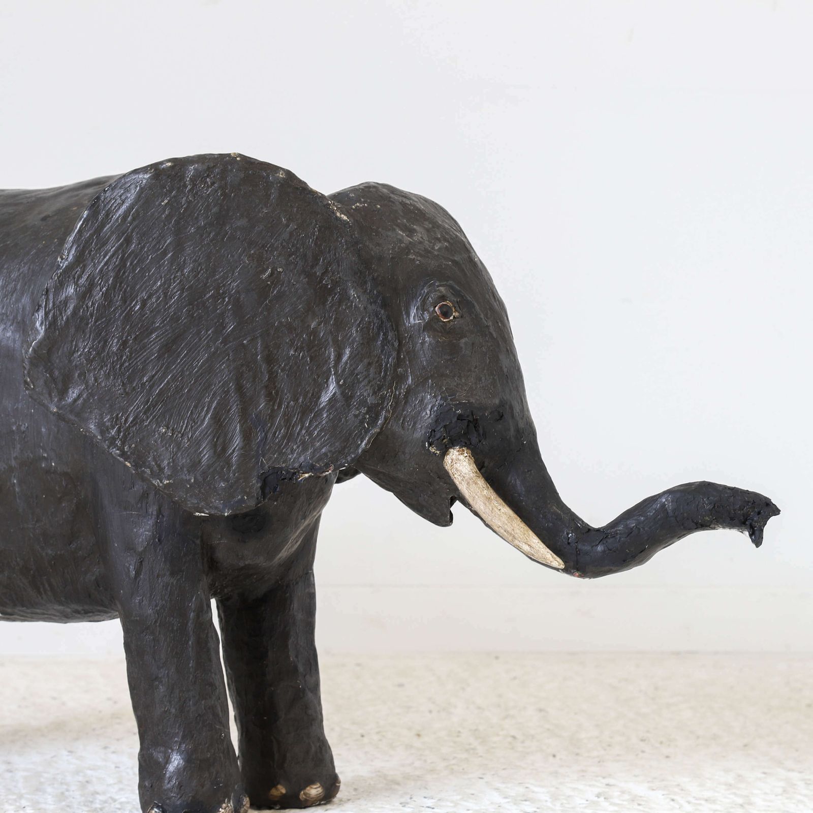 Unusual 1940 1950’s French Papier Mâché Model Elephant photo buy
