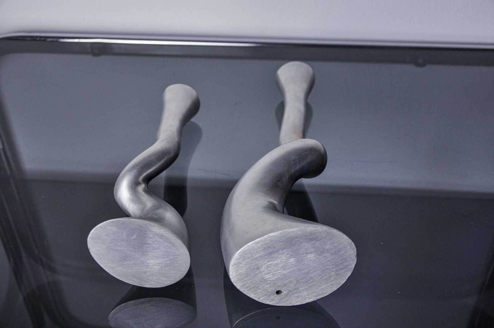 Pair Of Brutalist Candle Holders By Art3, Spain, 1970 photo buy