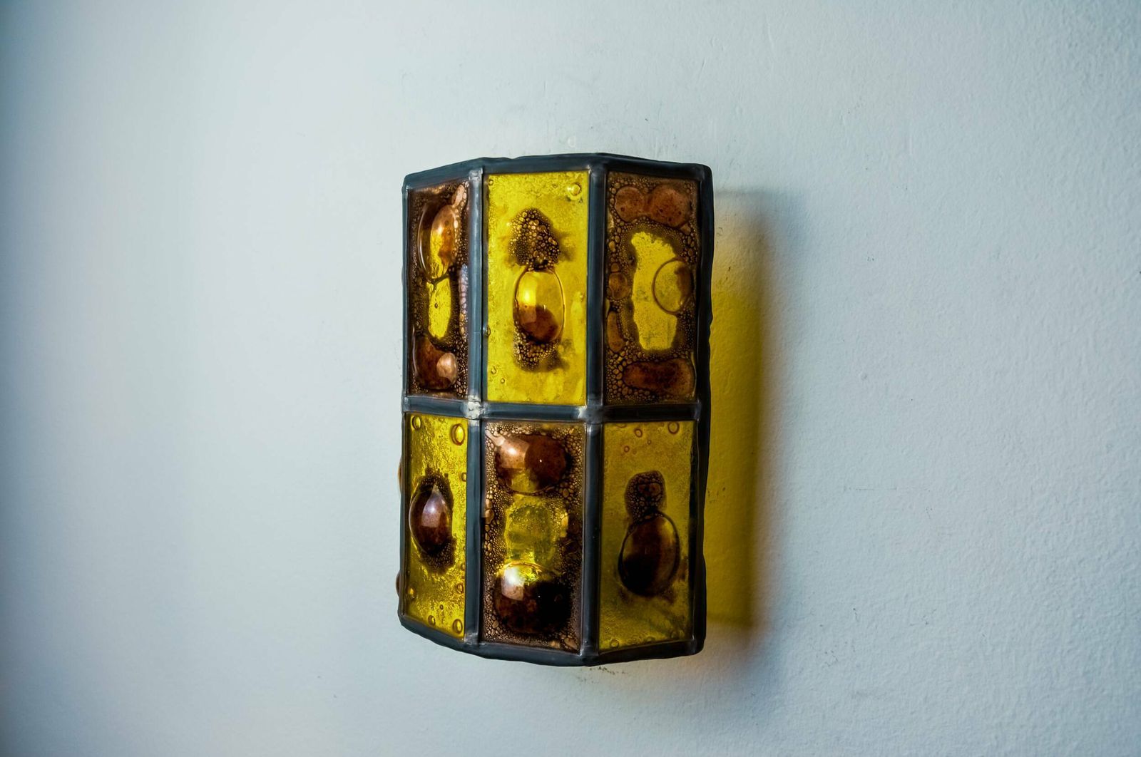 Brutalist Wall Lamp By Felipe Derflingher For Feders, Blown Glass, 1960, Mexico photo Lighting