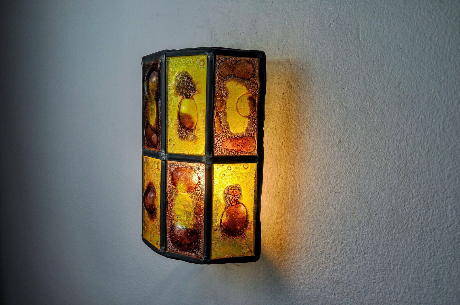 Brutalist Wall Lamp By Felipe Derflingher For Feders, Blown Glass, 1960, Mexico photo vinterior