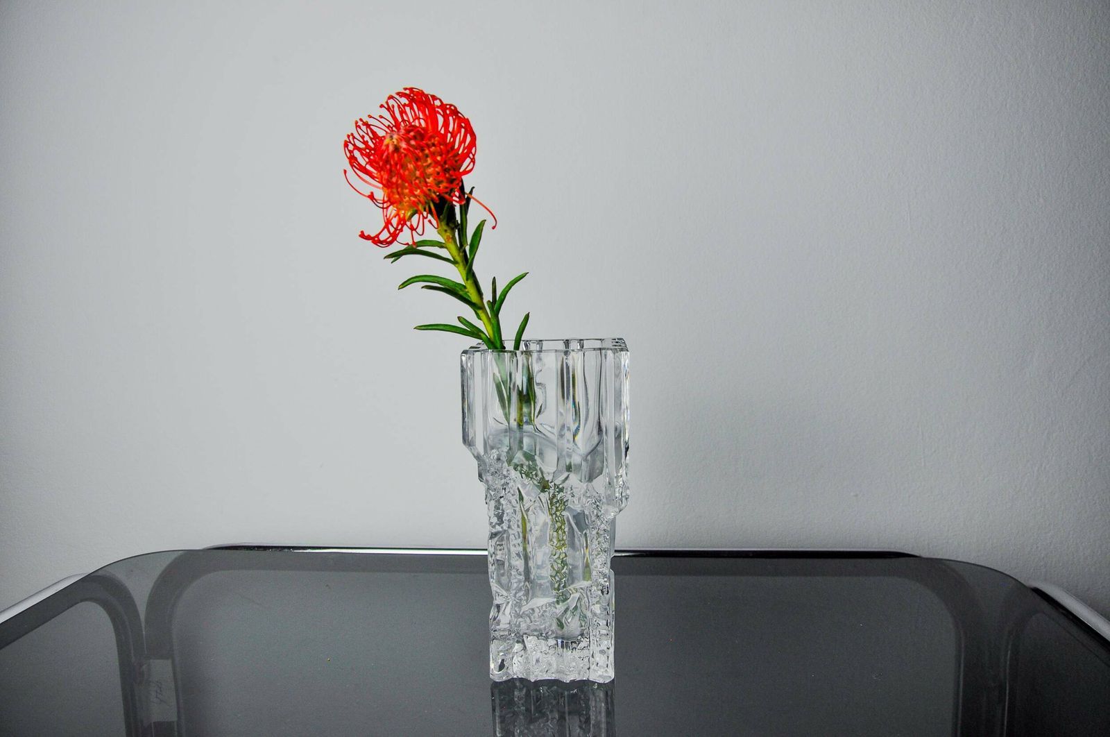 Limburg Vase With Ice Cube Effect In Glass, Germany, 1970 photo for sale