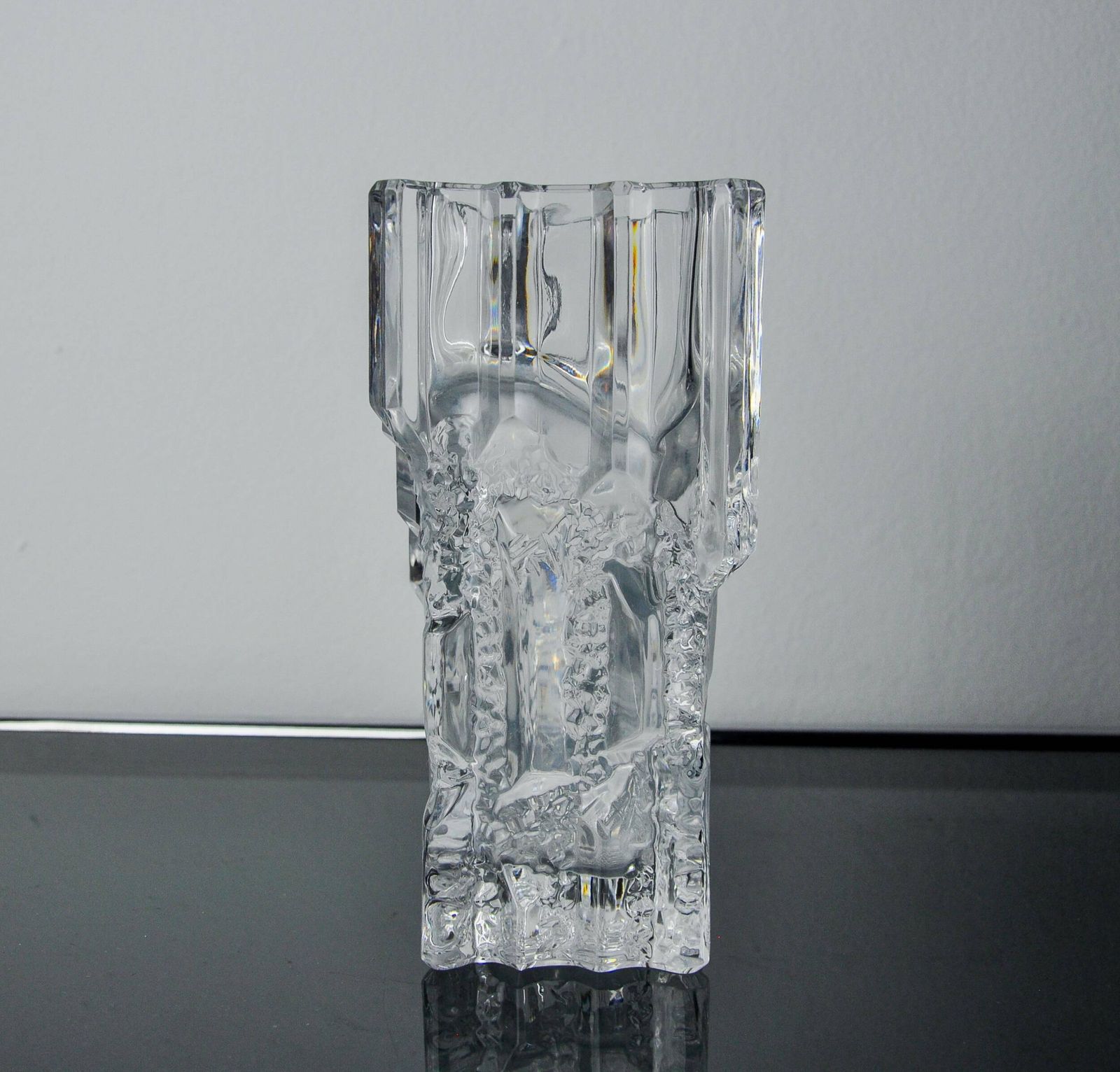 Limburg Vase With Ice Cube Effect In Glass, Germany, 1970 photo Home Decor