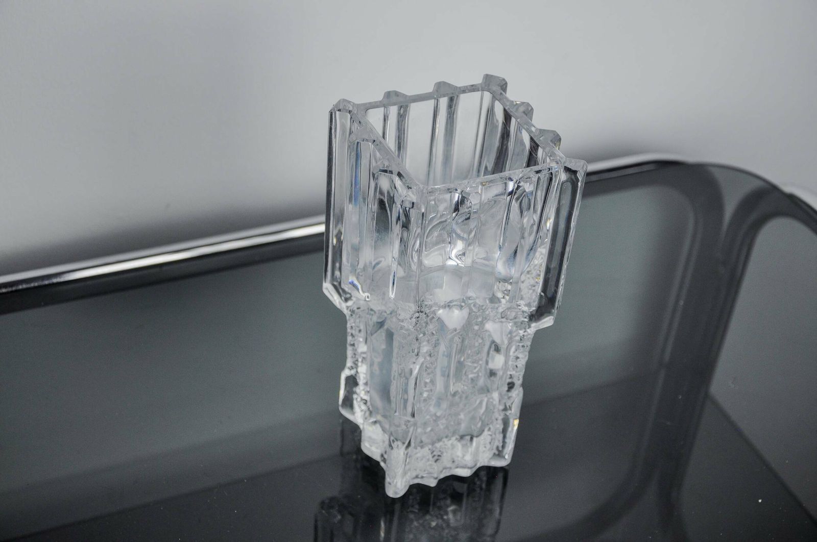Limburg Vase With Ice Cube Effect In Glass, Germany, 1970 photo buy