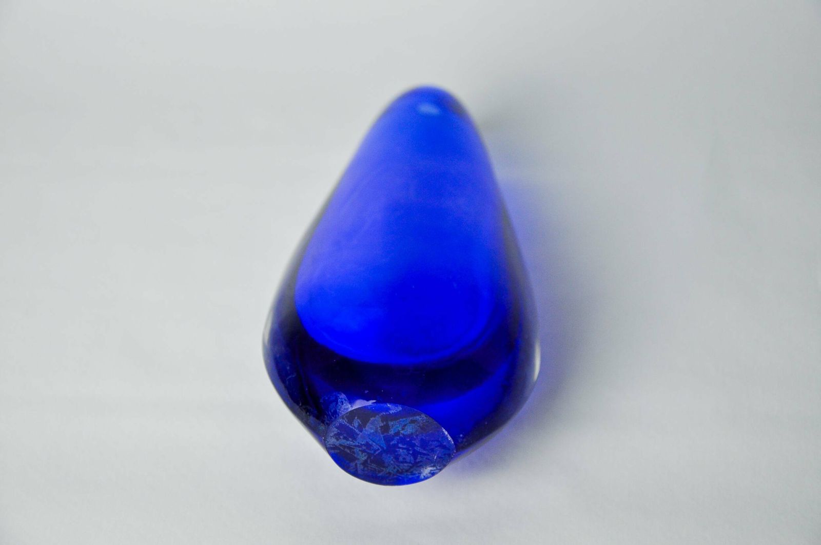 Sommerso Blue Vase, Murano Glass, Italy, 1970 photo buy