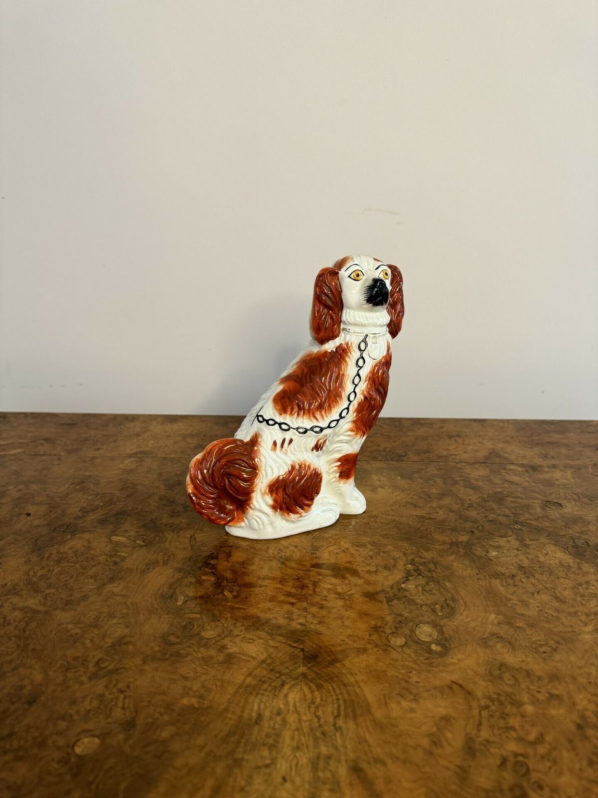 Lovely Victorian Staffordshire Spaniel Seated Dog photo Home Decor