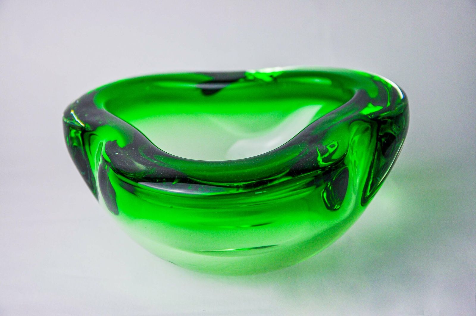 Green Sommerso Ashtray By Seguso, Murano Glass, Italy, 1970 photo Home Decor