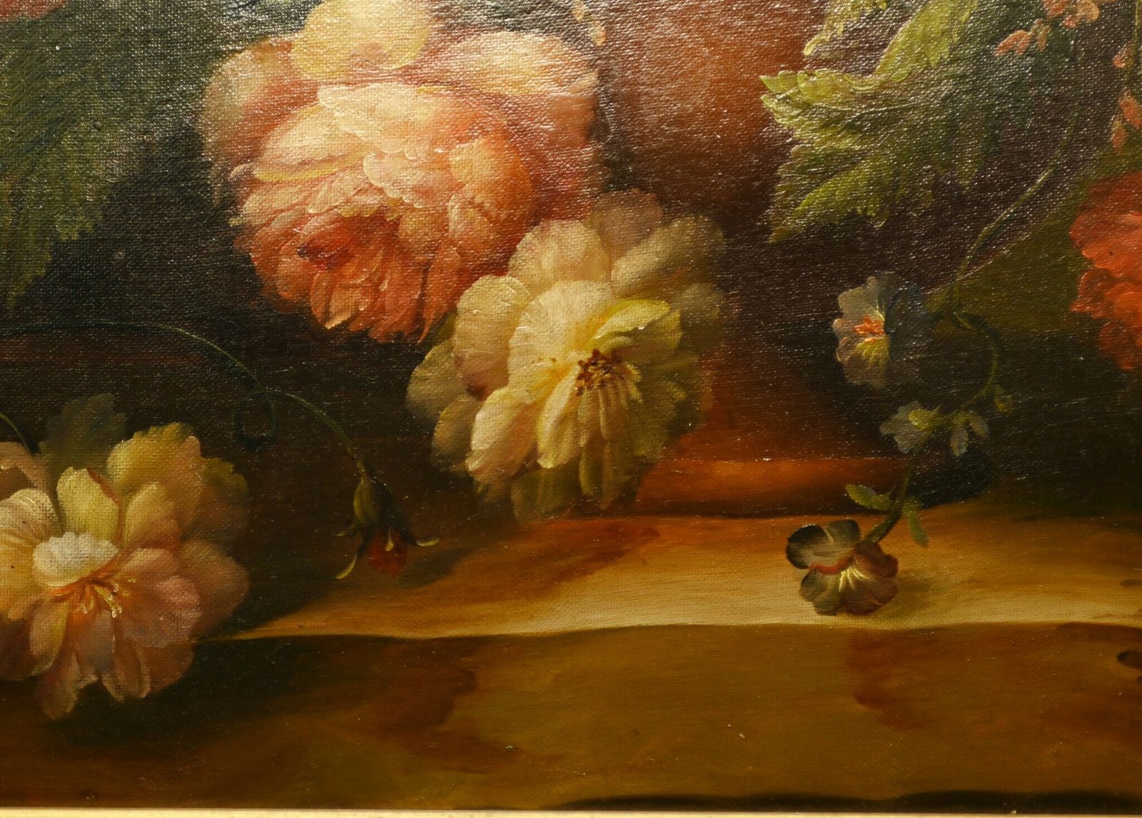 English Rose Floral Still Life Oil Painting photo Art