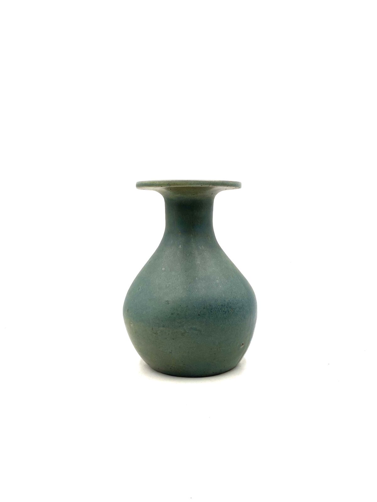 Midcentury Light Blue Ceramic Vase, France 1960s photo furniture