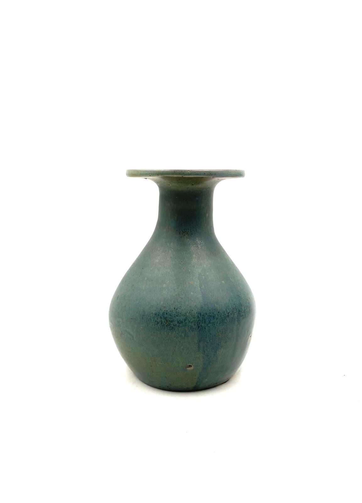 Midcentury Light Blue Ceramic Vase, France 1960s