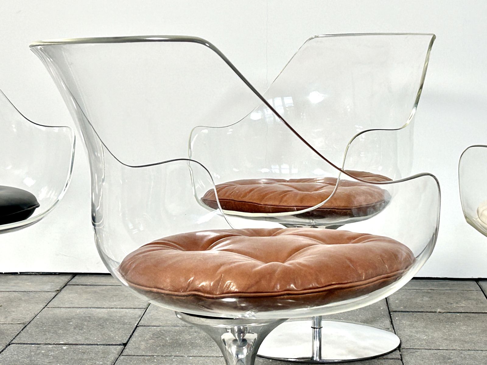 Furniture Set Of Four Champagne Chairs Design Erwine & Estelle Laverne For Formes Nouvelles photo