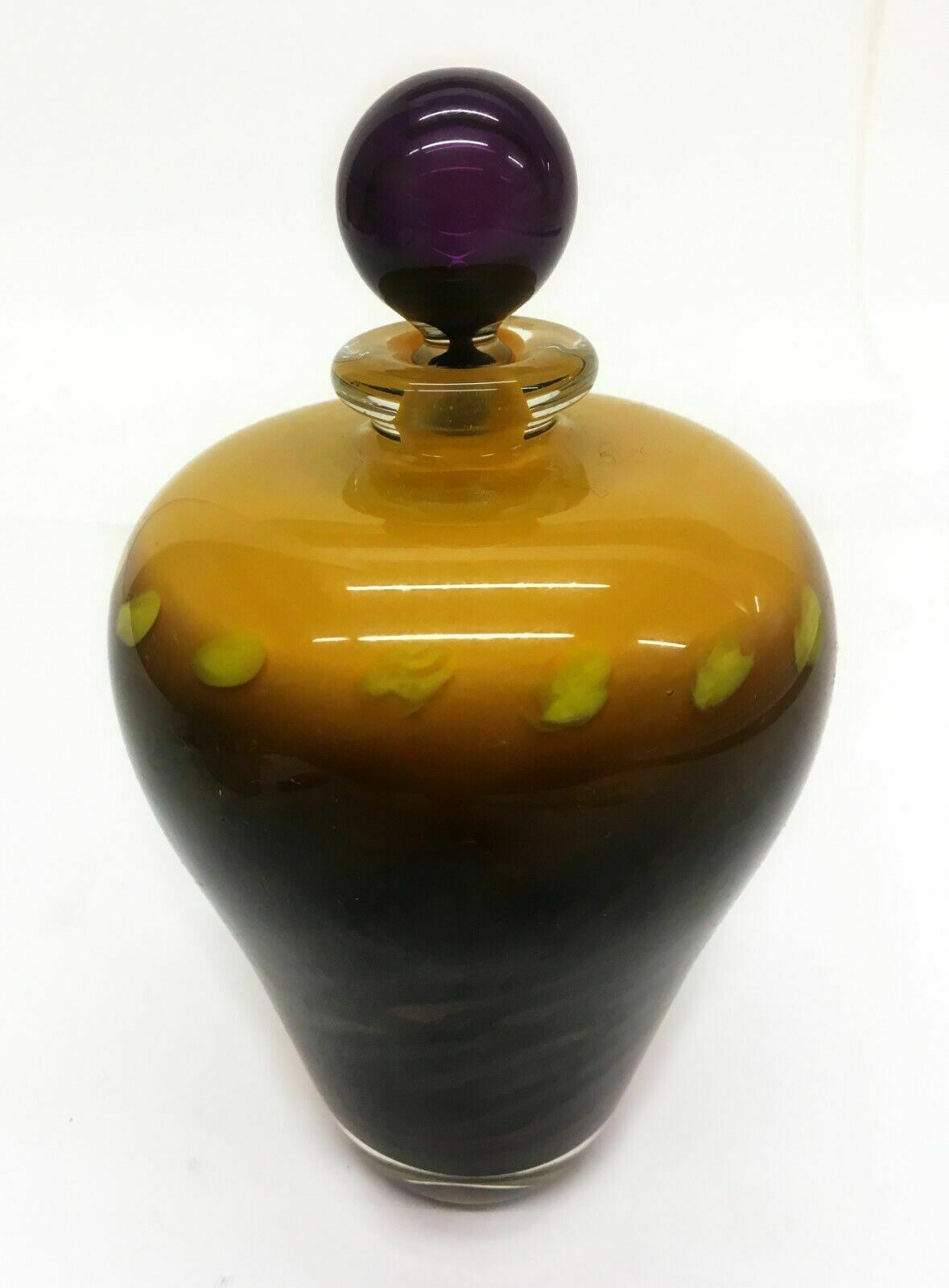 Agostinho Fernando (1959 ) Blown Glass Bottle   Vintage   Decoration   90's