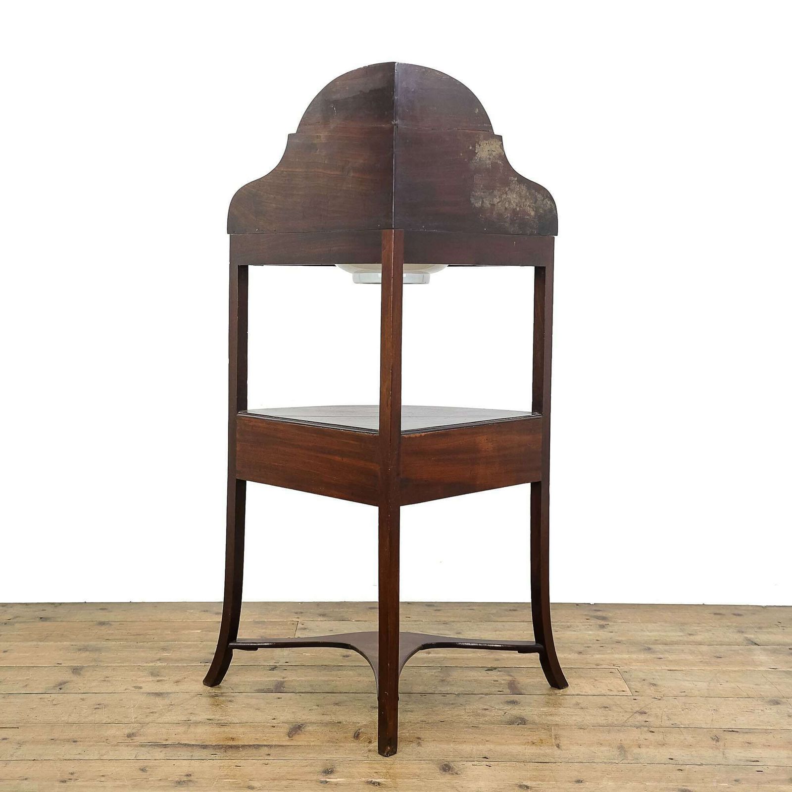 Antique 19th Century Mahogany Bow Front Corner Stand |  Washstand | Bedroom Furniture photo Furniture