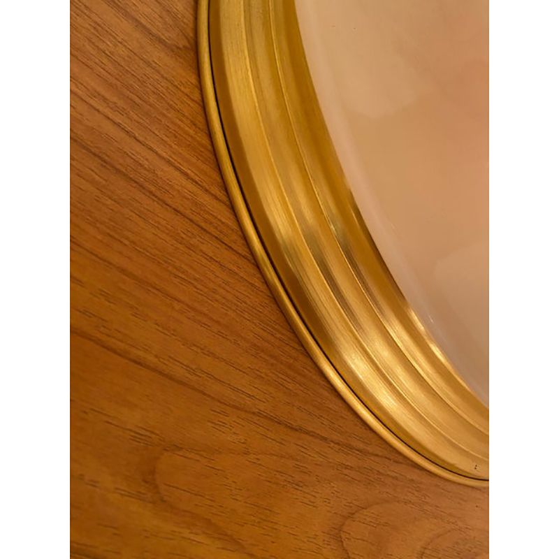 Furniture 1990s Italian Venetian White And Gold Murano Glass Style Coffee Table In "Seta Color" And Gold photo